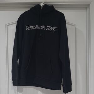 Reebok Black Hoodie with White Logo